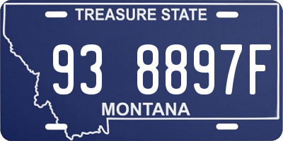 MT license plate 938897F