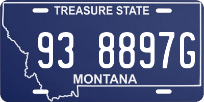 MT license plate 938897G