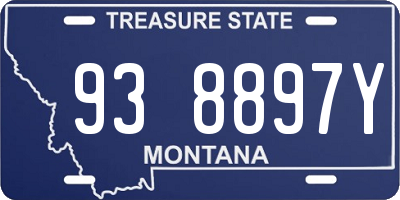 MT license plate 938897Y