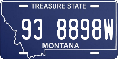 MT license plate 938898W