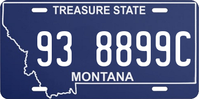 MT license plate 938899C