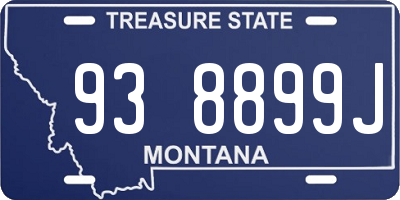 MT license plate 938899J