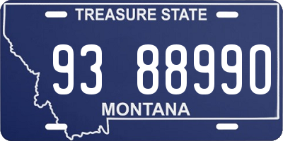 MT license plate 938899O