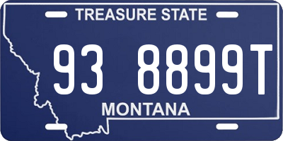 MT license plate 938899T