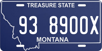 MT license plate 938900X
