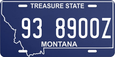 MT license plate 938900Z