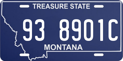 MT license plate 938901C