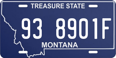 MT license plate 938901F