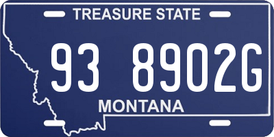 MT license plate 938902G
