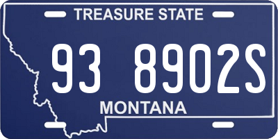 MT license plate 938902S