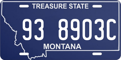MT license plate 938903C
