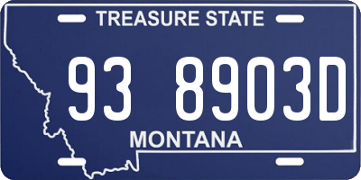 MT license plate 938903D