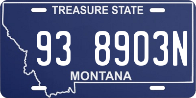 MT license plate 938903N