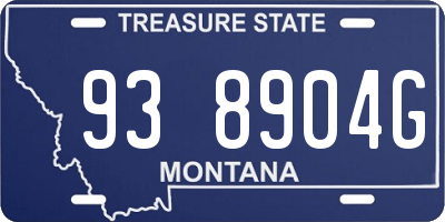 MT license plate 938904G