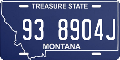 MT license plate 938904J