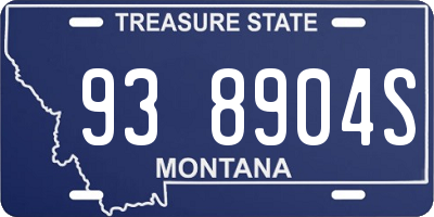 MT license plate 938904S