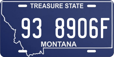 MT license plate 938906F