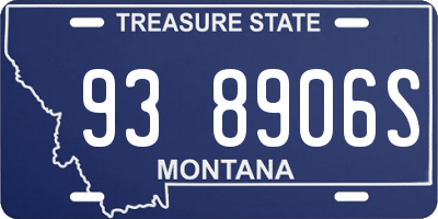 MT license plate 938906S
