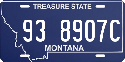 MT license plate 938907C