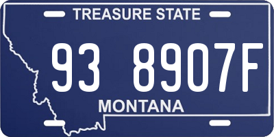 MT license plate 938907F