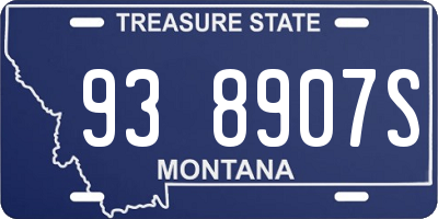 MT license plate 938907S