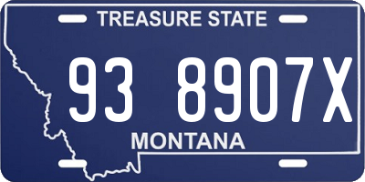 MT license plate 938907X