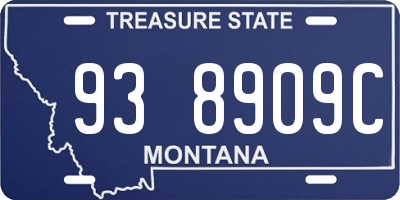 MT license plate 938909C