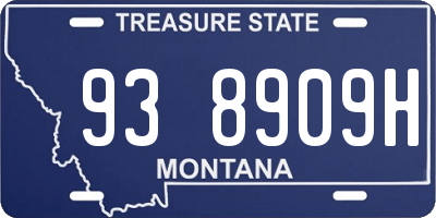 MT license plate 938909H