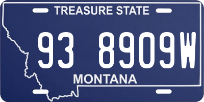 MT license plate 938909W