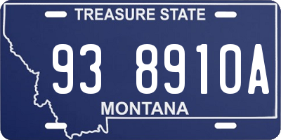 MT license plate 938910A