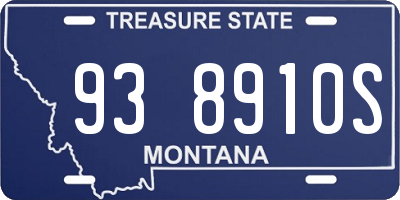 MT license plate 938910S