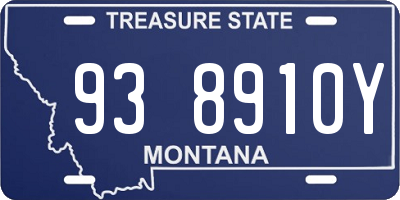 MT license plate 938910Y