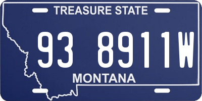 MT license plate 938911W