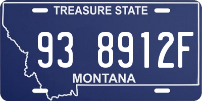 MT license plate 938912F