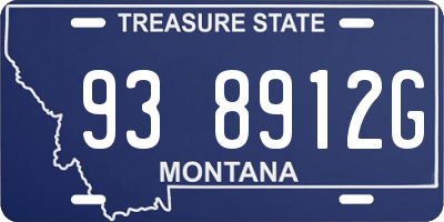 MT license plate 938912G