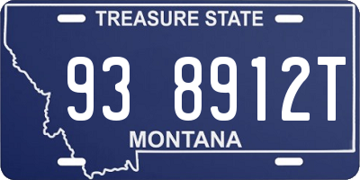 MT license plate 938912T