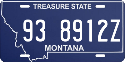 MT license plate 938912Z