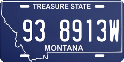 MT license plate 938913W