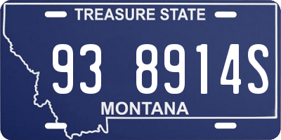 MT license plate 938914S