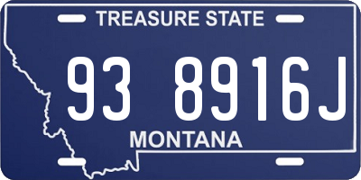 MT license plate 938916J