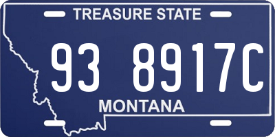 MT license plate 938917C