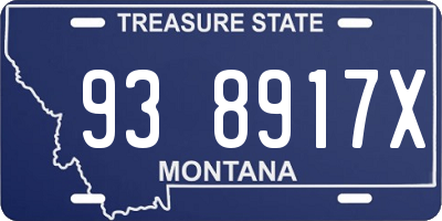 MT license plate 938917X