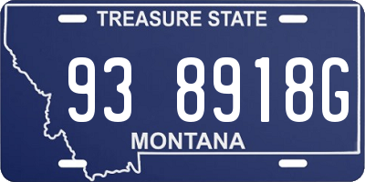 MT license plate 938918G