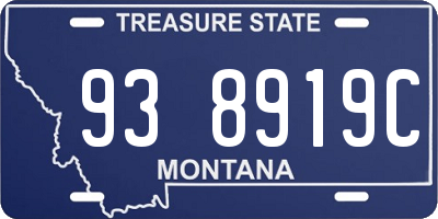 MT license plate 938919C