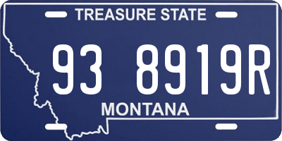 MT license plate 938919R