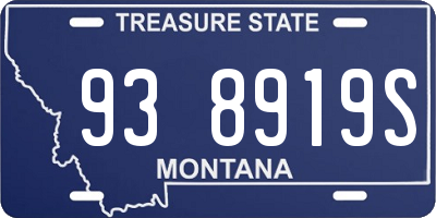 MT license plate 938919S