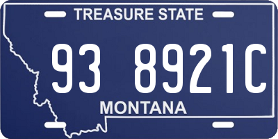 MT license plate 938921C