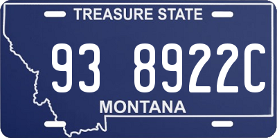 MT license plate 938922C