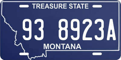 MT license plate 938923A