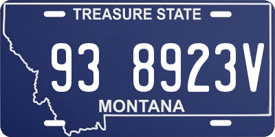 MT license plate 938923V